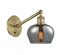  317-1W-AB-G93-LED - Fenton - 1 Light - 7 inch - Antique Brass - Sconce