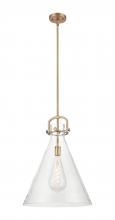  410-1SL-BB-G411-18CL - Newton Cone - 1 Light - 18 inch - Brushed Brass - Pendant