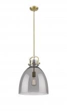  410-1SL-BB-G412-14SM - Newton Bell - 1 Light - 14 inch - Brushed Brass - Pendant