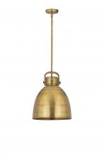  410-1SL-BB-M412-14BB - Newton Bell - 1 Light - 14 inch - Brushed Brass - Pendant