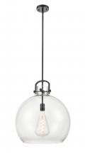  410-1SL-BK-G410-18CL - Newton Sphere - 1 Light - 18 inch - Matte Black - Pendant