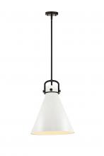  410-1SL-BK-M411-14W - Newton Cone - 1 Light - 14 inch - Matte Black - Pendant