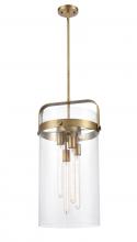  413-4SL-BB-G413-4S-12CL - Pilaster - 4 Light - 12 inch - Brushed Brass - Pendant