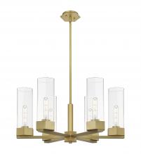  427-6CR-BB-G427-14CL - Claverack - 6 Light - 28 inch - Brushed Brass - Chandelier