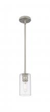  434-1S-SN-G434-7CL - Crown Point - 1 Light - 5 inch - Satin Nickel - Pendant