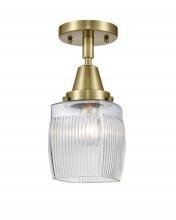  447-1C-AB-G302-LED - Colton - 1 Light - 6 inch - Antique Brass - Flush Mount