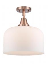  447-1C-AC-G71-L - Bell - 1 Light - 12 inch - Antique Copper - Flush Mount