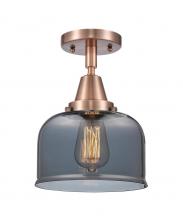  447-1C-AC-G73-LED - Bell - 1 Light - 8 inch - Antique Copper - Flush Mount