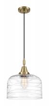 Innovations Lighting 447-1P-AB-G713-L - Bell - 1 Light - 12 inch - Antique Brass - Mini Pendant