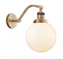  515-1W-BB-G201-8-LED - Beacon - 1 Light - 8 inch - Brushed Brass - Sconce