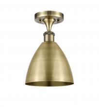  516-1C-AB-MBD-75-AB-LED - Bristol - 1 Light - 8 inch - Antique Brass - Semi-Flush Mount