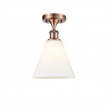  516-1C-AC-GBC-81-LED - Berkshire - 1 Light - 8 inch - Antique Copper - Semi-Flush Mount