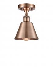  516-1C-AC-M8-LED - Smithfield - 1 Light - 7 inch - Antique Copper - Semi-Flush Mount