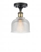 Innovations Lighting 516-1C-BAB-G412-LED - Dayton - 1 Light - 6 inch - Black Antique Brass - Semi-Flush Mount