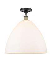  516-1C-BAB-GBD-161-LED - Bristol - 1 Light - 16 inch - Black Antique Brass - Semi-Flush Mount