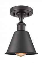  516-1C-BK-M8-LED - Smithfield - 1 Light - 7 inch - Matte Black - Semi-Flush Mount