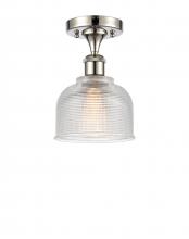 Innovations Lighting 516-1C-PN-G412-LED - Dayton - 1 Light - 6 inch - Polished Nickel - Semi-Flush Mount