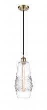  516-1P-AB-G682-7 - Windham - 1 Light - 7 inch - Antique Brass - Cord hung - Mini Pendant