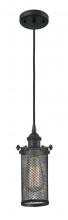 Innovations Lighting 516-1P-BK-CE219-LED - Bleecker - 1 Light - 4 inch - Matte Black - Cord hung - Mini Pendant