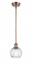 Innovations Lighting 516-1S-AC-G1214-6 - Twisted Swirl 1 Light 6 inch Mini Pendant