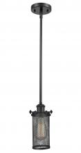  516-1S-BK-CE219-LED - Bleecker - 1 Light - 4 inch - Matte Black - Mini Pendant