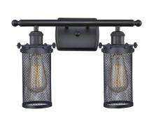 Innovations Lighting 516-2W-BK-CE219-LED - Bleecker - 2 Light - 14 inch - Matte Black - Bath Vanity Light