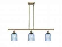  516-3I-AB-G559-5BL - Bridal Veil - 3 Light - 36 inch - Antique Brass - Cord hung - Island Light