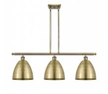  516-3I-AB-MBD-9-AB-LED - Bristol - 3 Light - 36 inch - Antique Brass - Cord hung - Island Light