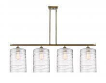  516-4I-AB-G1113-L - Cobbleskill - 4 Light - 48 inch - Antique Brass - Cord hung - Island Light