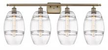  516-4W-AB-G557-8CL - Vaz - 4 Light - 38 inch - Antique Brass - Bath Vanity Light