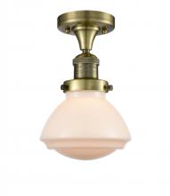  517-1CH-AB-G321-LED - Olean - 1 Light - 7 inch - Antique Brass - Semi-Flush Mount