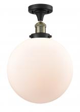  517-1CH-BAB-G201-12-LED - Beacon - 1 Light - 12 inch - Black Antique Brass - Semi-Flush Mount