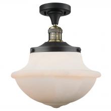  517-1CH-BAB-G541-LED - Oxford - 1 Light - 12 inch - Black Antique Brass - Semi-Flush Mount