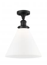  517-1CH-BK-G41-L-LED - Cone - 1 Light - 12 inch - Matte Black - Semi-Flush Mount