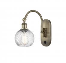 Innovations Lighting 518-1W-AB-G1214-6 - Athens Twisted Swirl 1 Light 6 inch Sconce