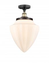  616-1F-BAB-G661-12 - Bridgeton - 1 Light - 12 inch - Black Antique Brass - Semi-Flush Mount