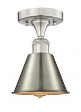 Innovations Lighting 616-1F-SN-M8-SN - Smithfield - 1 Light - 7 inch - Brushed Satin Nickel - Semi-Flush Mount