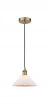  616-1P-AB-G131-LED - Orwell - 1 Light - 8 inch - Antique Brass - Cord hung - Mini Pendant