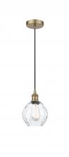  616-1P-AB-G362-LED - Waverly - 1 Light - 6 inch - Antique Brass - Cord hung - Mini Pendant