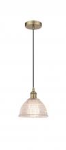  616-1P-AB-G422-LED - Arietta - 1 Light - 8 inch - Antique Brass - Cord hung - Mini Pendant