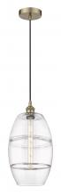  616-1P-AB-G557-10CL - Vaz - 1 Light - 10 inch - Antique Brass - Cord hung - Mini Pendant