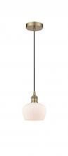  616-1P-AB-G91 - Fenton - 1 Light - 7 inch - Antique Brass - Mini Pendant