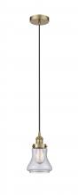  616-1PH-AB-G194-LED - Bellmont - 1 Light - 6 inch - Antique Brass - Cord hung - Mini Pendant