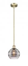  616-1S-AB-G556-8SM - Rochester - 1 Light - 8 inch - Antique Brass - Cord hung - Mini Pendant