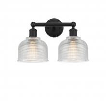 Innovations Lighting 616-2W-BK-G412 - Dayton - 2 Light - 15 inch - Matte Black - Bath Vanity Light