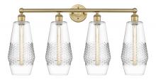  616-4W-BB-G682-7 - Windham - 4 Light - 34 inch - Brushed Brass - Bath Vanity Light