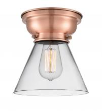  623-1F-AC-G42-LED - Cone - 1 Light - 8 inch - Antique Copper - Flush Mount