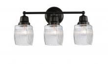  623-3W-BK-G302 - Colton - 3 Light - 22 inch - Matte Black - Bath Vanity Light