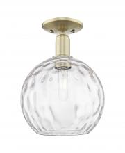 Innovations Lighting 716-1C-AB-G1215-10 - Athens Water Glass - 1 Light - 10 inch - Antique Brass - Semi-Flush Mount