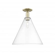 Innovations Lighting 716-1C-AB-GBC-162 - Berkshire Glass - 1 Light - 16 inch - Antique Brass - Semi-Flush Mount